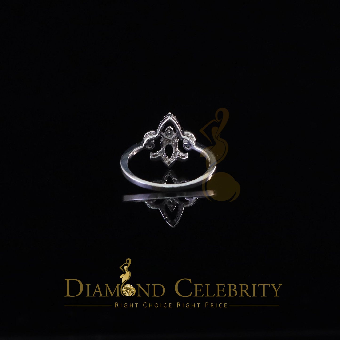 DiamondCelebritees White 925 Silver Saint 0.30ct Cubic Zirconia Womens Engagement Gifts Ring SZ 7