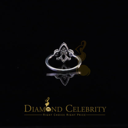 DiamondCelebritees White 925 Silver Saint 0.30ct Cubic Zirconia Womens Engagement Gifts Ring SZ 7