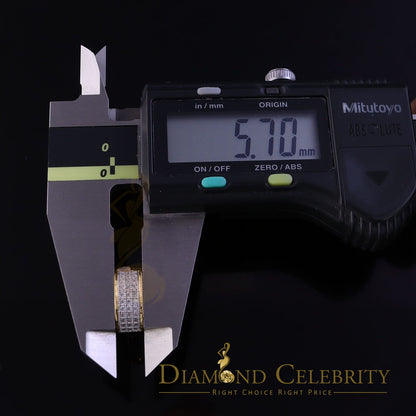 DiamondCelebritees  Hip Hop Yellow 925 Silver 0.66ct Cubic Zirconia Women's & Men's Hoop Earrings