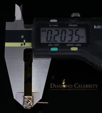 DiamondCelebritees 10K Real Yellow Gold Real Diamond 0.75CT Men's/Women's Stud Square Earring