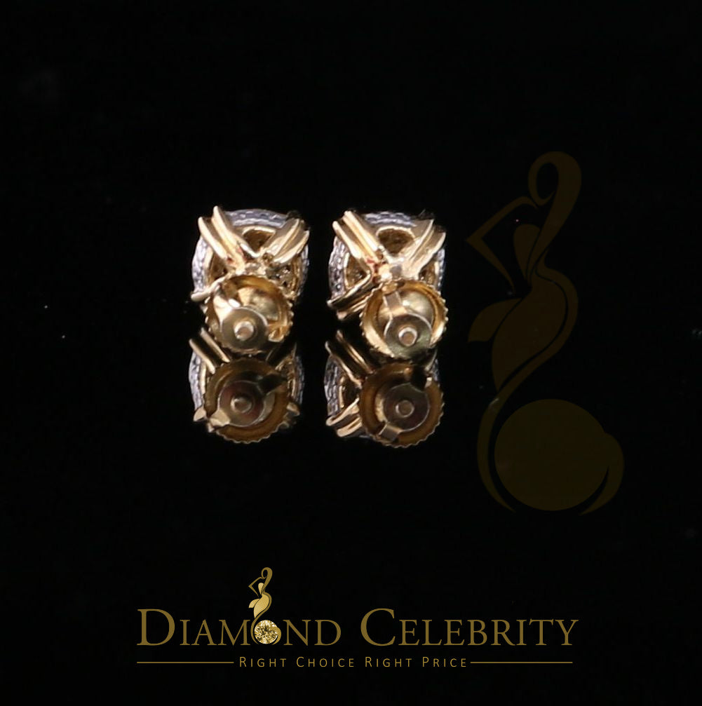 DiamondCelebritees 0.15ct Diamond 925 Sterling Silver Yellow For Men's / Women's Round Earrings