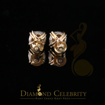 DiamondCelebritees 0.15ct Diamond 925 Sterling Silver Yellow For Men's / Women's Round Earrings