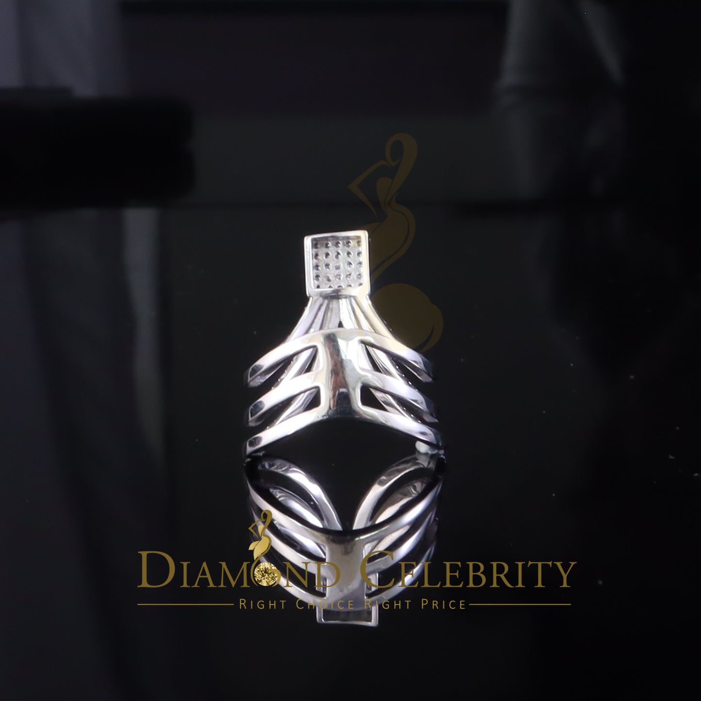 DiamondCelebritees 925 Sterling 1.50ct Cubic Zirconia White Silver Cocktail Womens Ring Size 6.