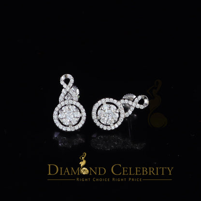 DiamondCelebritees  Men's /Women's Hip Hop White925 1.50ct Silver Screw Back CZ stud Earring