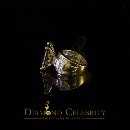 DiamondCelebritees 925 Yellow 5.82ct Cubic Zirconia Silver Cinderella Women's Ring SZ 7.5