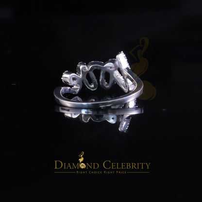 DiamondCelebritees 'Love' Rings SZ 7 for Women White 925 Sterling Silver 0.33ct VVS 'D' Moissanite