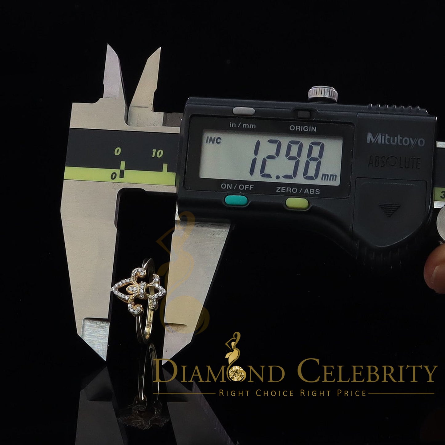 DiamondCelebritees 0.30ct Cubic Zirconia Yellow 925 Sterling Silver Saints Womens Gifts Ring Size 7