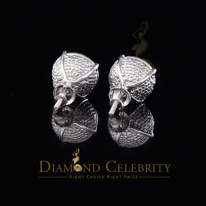 DiamondCelebritees 925 Sterling Silver 0.30ct Diamond For Women's/ Men's White Stud Round Earrings