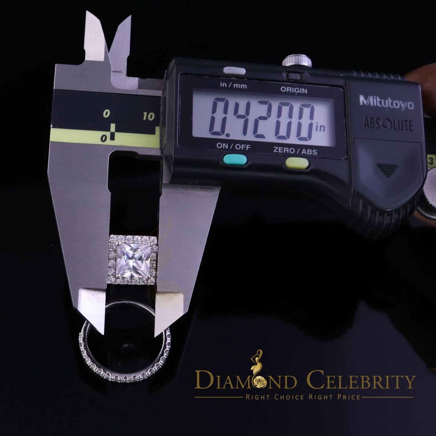 DiamondCelebritees 5.50ct White Cubic Zirconia 925 Sterling Silver Bridal Style Women's Ring Size 7