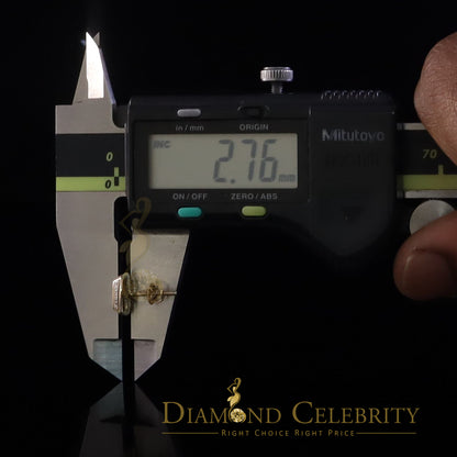 DiamondCelebritees 925 Sterling Silver Hip Hop Men's & Women's 0.15ct Real Diamonds Yellow Earrings