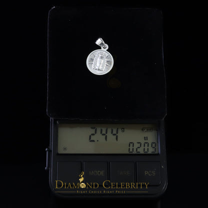 DiamondCelebritees Double Side Jesus & Gudalupe Men's/Women's Pendant Religious 925 Sterling Silver