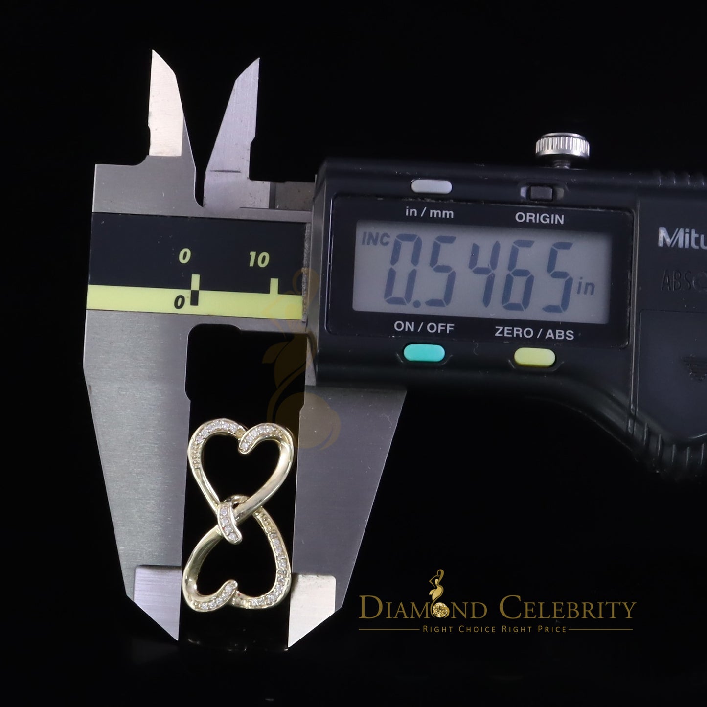 DiamondCelebritees 925 Sterling Yellow Silver Heart Fashion Pendant with 0.00ct Cubic Zirconia
