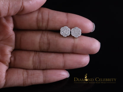 DiamondCelebritees Miracle Set Real 0.25ct Diamond 925 Silver White for Men's & Women Stud Earrings