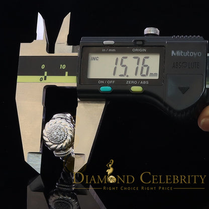 DiamondCelebritees 0.58ct Sterling White Silver Round Shape 925 Cubic Zirconia Womens Ring size 7