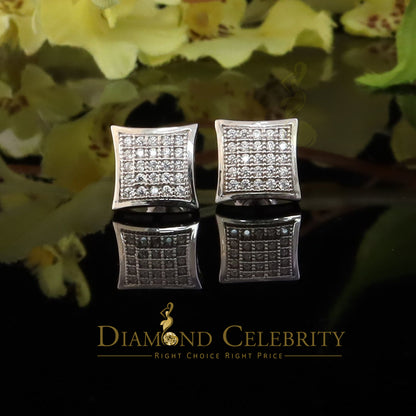 DiamondCelebritees  925 White Sterling Silver 2.44ct Cubic Zirconia Women's Hip Hop Kite Earrings