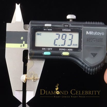 DiamondCelebritees 0.25ct Diamond 925 Silver Yellow For Men's / Women's Round Earrings