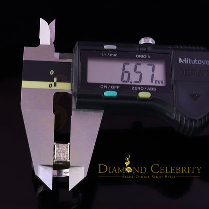 DiamondCelebritees 925 Sterling Silver White Real 0.33ct Princess Diamonds Square Ring Size 7