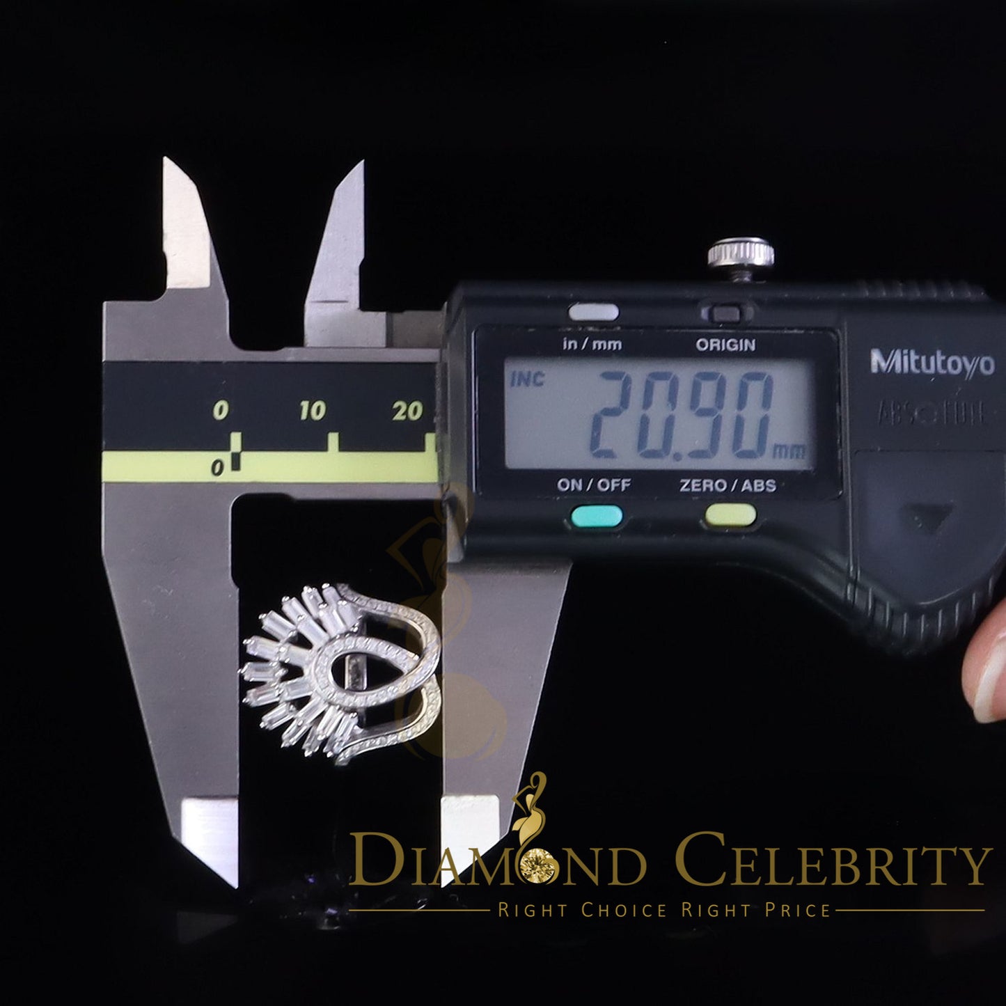 DiamondCelebritees 925 Sterling Silver 2.0 ct Cubic Zirconia White Silver Crown Women's Ring Size 7