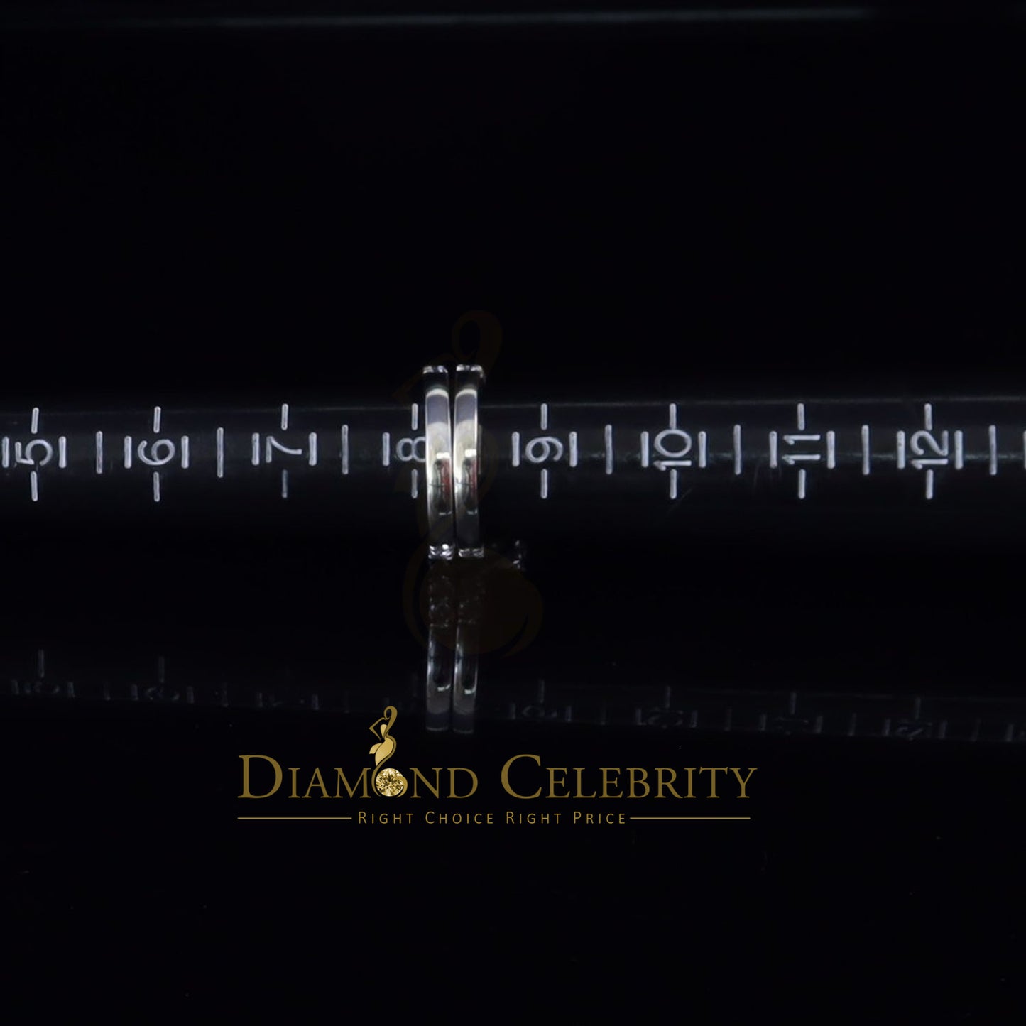 DiamondCelebritees 925 Silver Mens/Women Bridal Rings Emerald Shape Size 8 White 7.00ct Moissanite