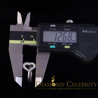 DiamondCelebritees White 925 Sterling Silver 0.22ct Cubic Zirconia Promise Heart Women's Ring SZ 7