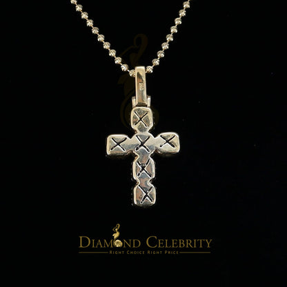 DiamondCelebritees Yellow 925 Sterling Silver Cross Fashion Pendant 8.03ct Cubic Zirconia Stone