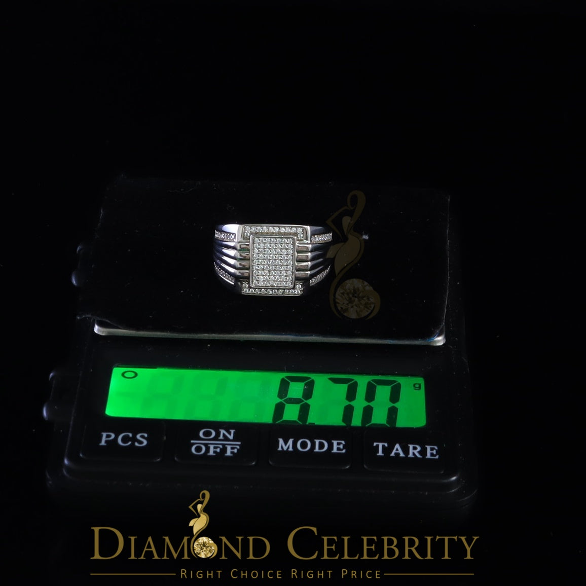 DiamondCelebritees 1.50ct Iced Out White Cubic Zirconia Fashion Luxury Big Ring For Men Size 11