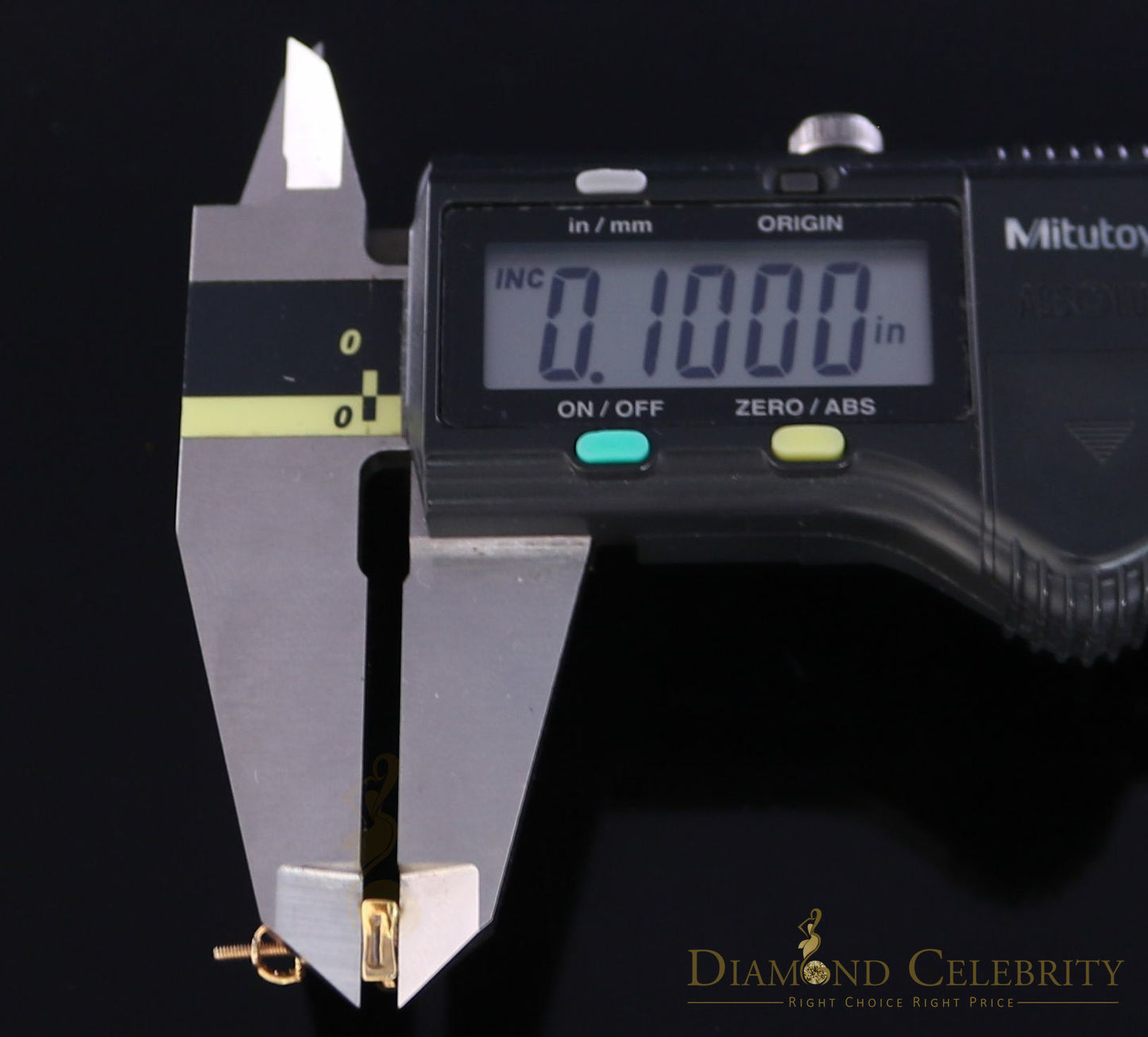 DiamondCelebritees 10K Real Yellow Gold with 0.05ct Real Diamond Square Stud Earring for Men/Women