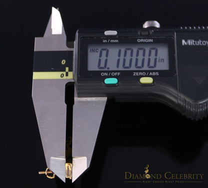 DiamondCelebritees 10K Real Yellow Gold with 0.05ct Real Diamond Square Stud Earring for Men/Women