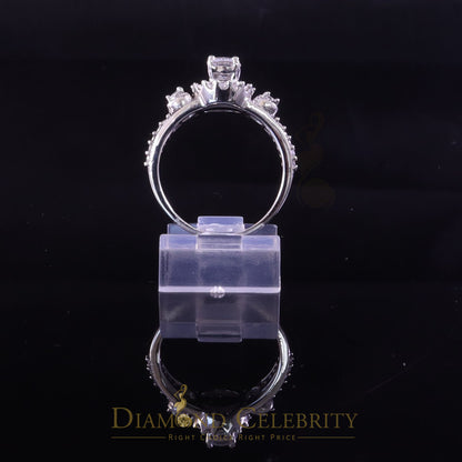 DiamondCelebritees 1.31ct Cubic Zirconia 925 White Sterling Silver Women Engagement Rings Size 7