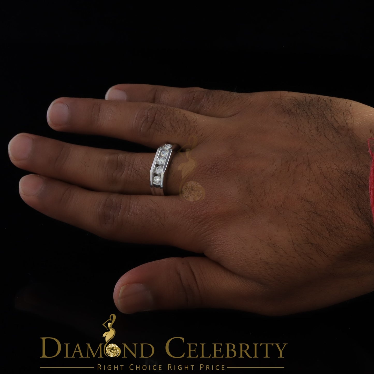 DiamondCelebritees Sterling Silver 925 White 1.0ct Cubic Zirconia Men's Ring Size 11