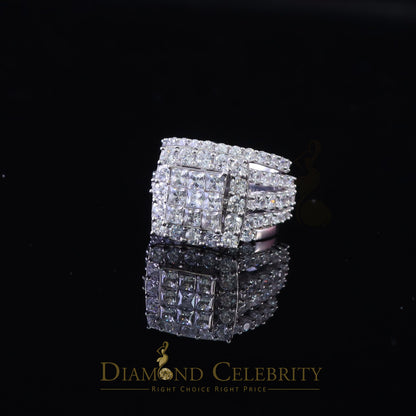 DiamondCelebritees 925 Sterling White Silver Round Cubic Zirconia Luxury Bridal Set Ring Size 8