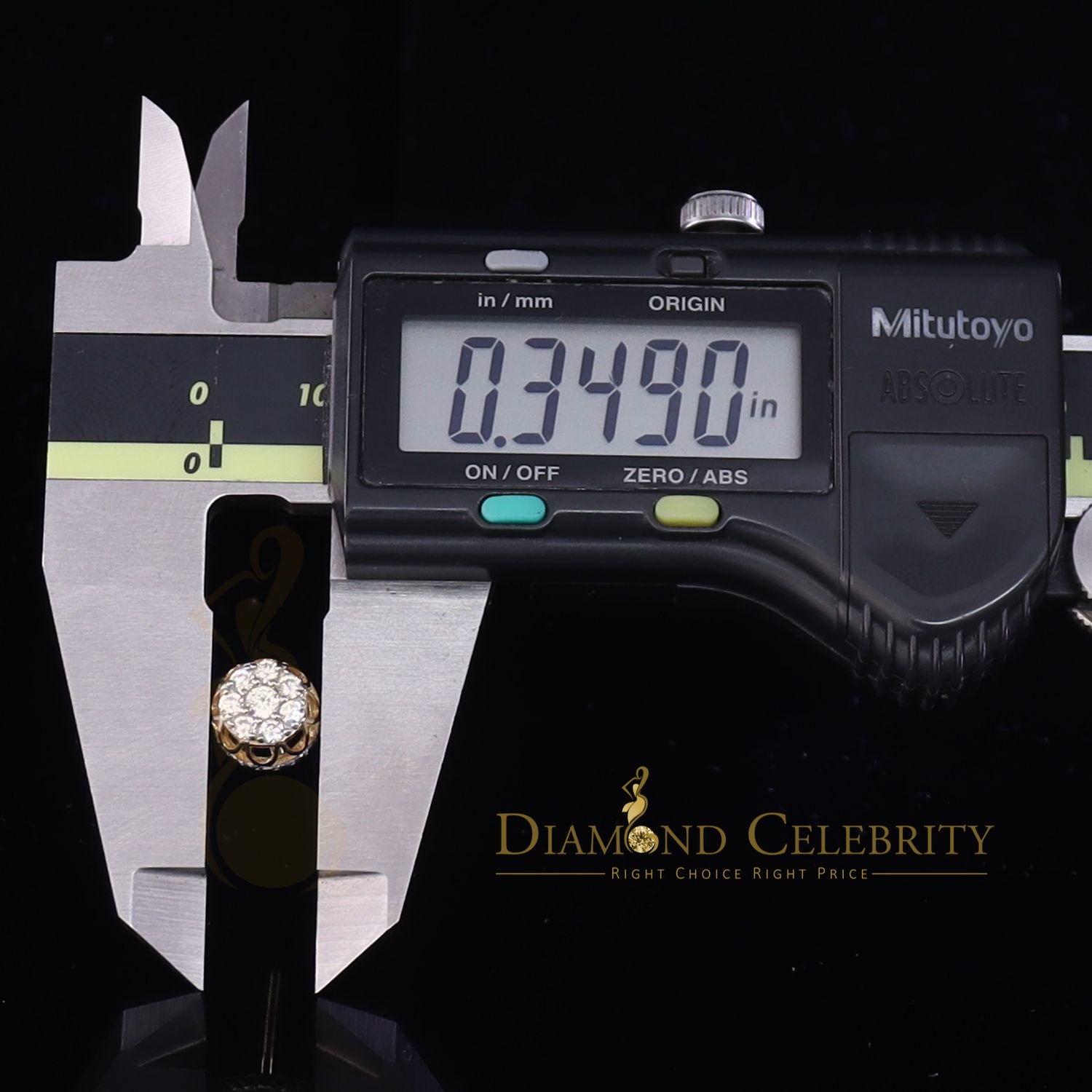 DiamondCelebritees  1.14ct Cubic Zirconia 925 Yellow Silver Women's & Men's Hip Hop Flower Earrings