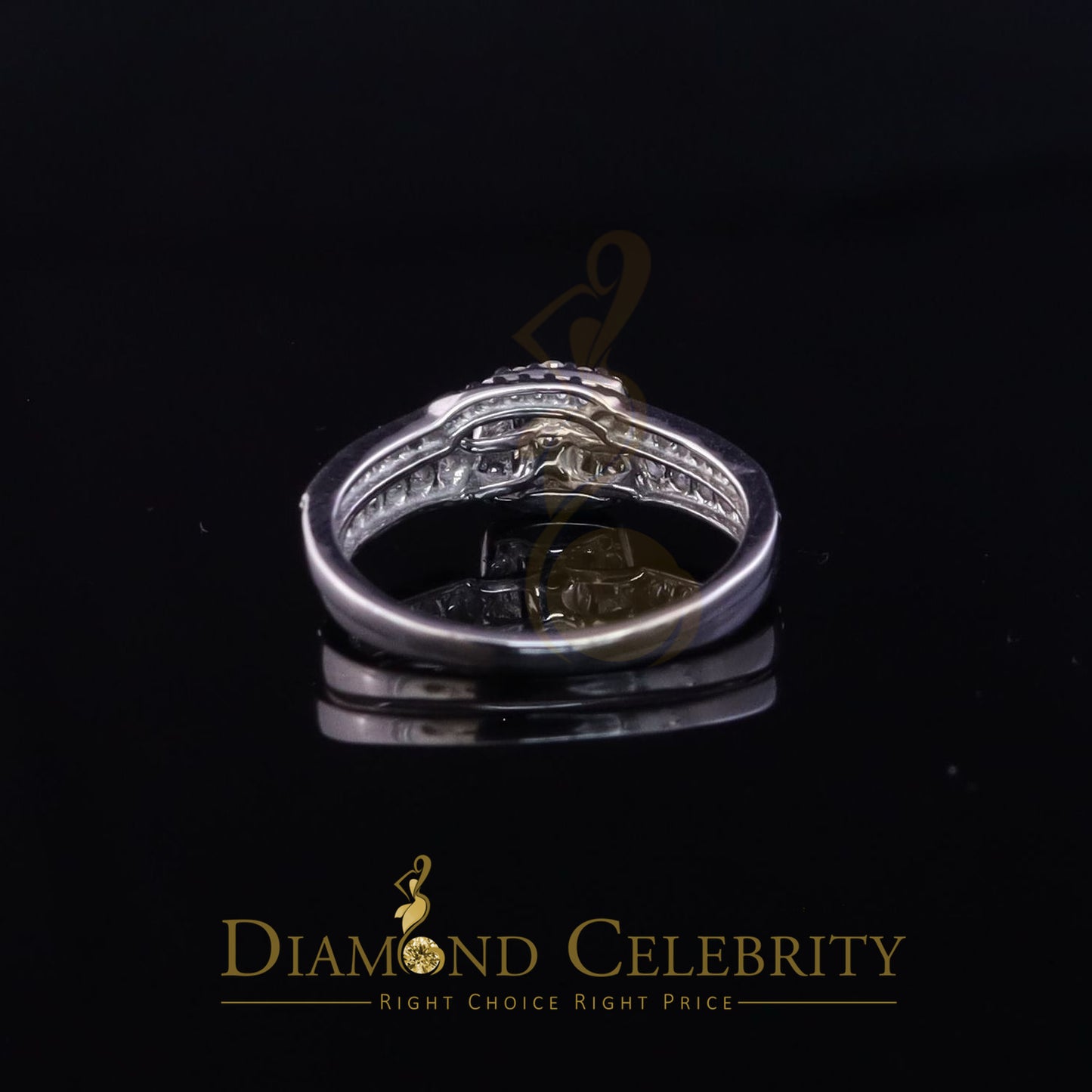 DiamondCelebritees 1.03ct Cubic Zirconia Sterling White Silver Square Bridal Womens style Ring Sz 7