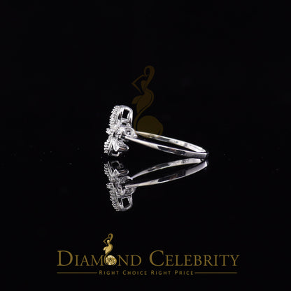 DiamondCelebritees 0.18ct Cubic Zirconia 925Sterling White Silver Saints Womens Fashion Ring Size 7