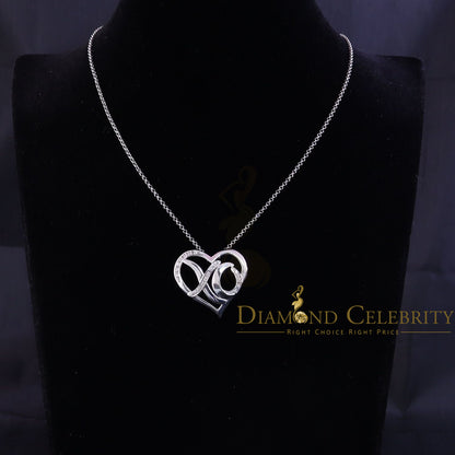 DiamondCelebritees  0.10ct Real Diamond Valentine Special "HEART" Pendant 925 Sterling Silver White