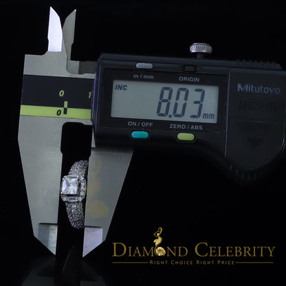 DiamondCelebritees 925 Sterling White Silver 2.50ct Cubic Zirconia Square Wedding Women's Ring SZ 7