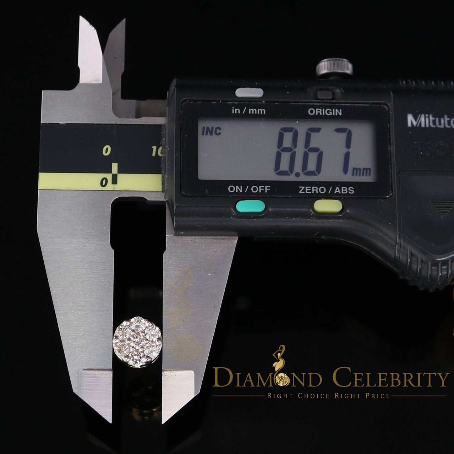 DiamondCelebritees 1.25CT Real Diamond with 10K Real Yellow Gold Men's/Women's Stud Earrings