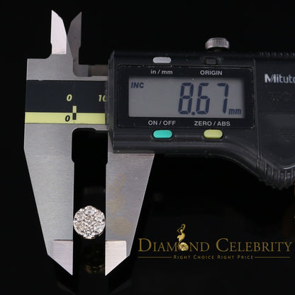 DiamondCelebritees 1.25CT Real Diamond with 10K Real Yellow Gold Men's/Women's Stud Earrings