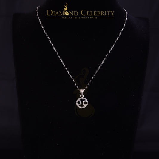 DiamondCelebritees 0.70ct Cubic Zirconia White Silver CANCER JULY Month Pendant Men's & Women's