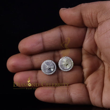 Diamondcelebritees 2.50ct VVS D Moissanite Diamond Cut Stud Earring Women & Men White 925 Silver