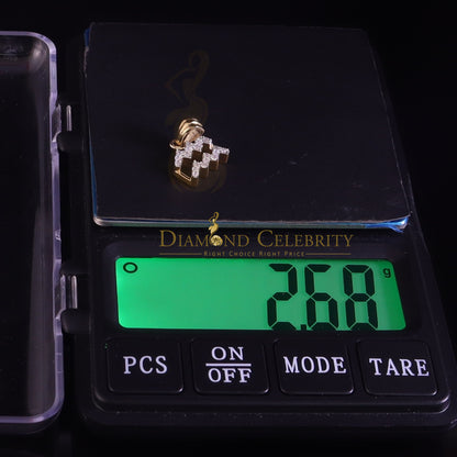 DiamondCelebritees 0.50ct Cubic ZirconiaYellow Silver AQUARIUS FEBRUARY Month Pendant Men & Women