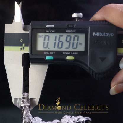 Diamondcelebritees  925 D'Moissanite Silver 8.00CT White Victoria Cross Infinity Bracelet Men/Women
