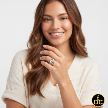 DiamondCelebritees White 0.50ct 925 Sterling Silver Fleur de lis Cubic Zirconia Women's Ring Size 7