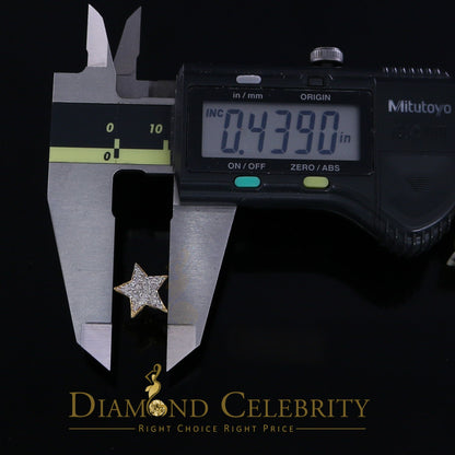DiamondCelebritees 10K Real Yellow Gold Real Diamond 0.50CT Men's/Women's shape Star Stud Earrings