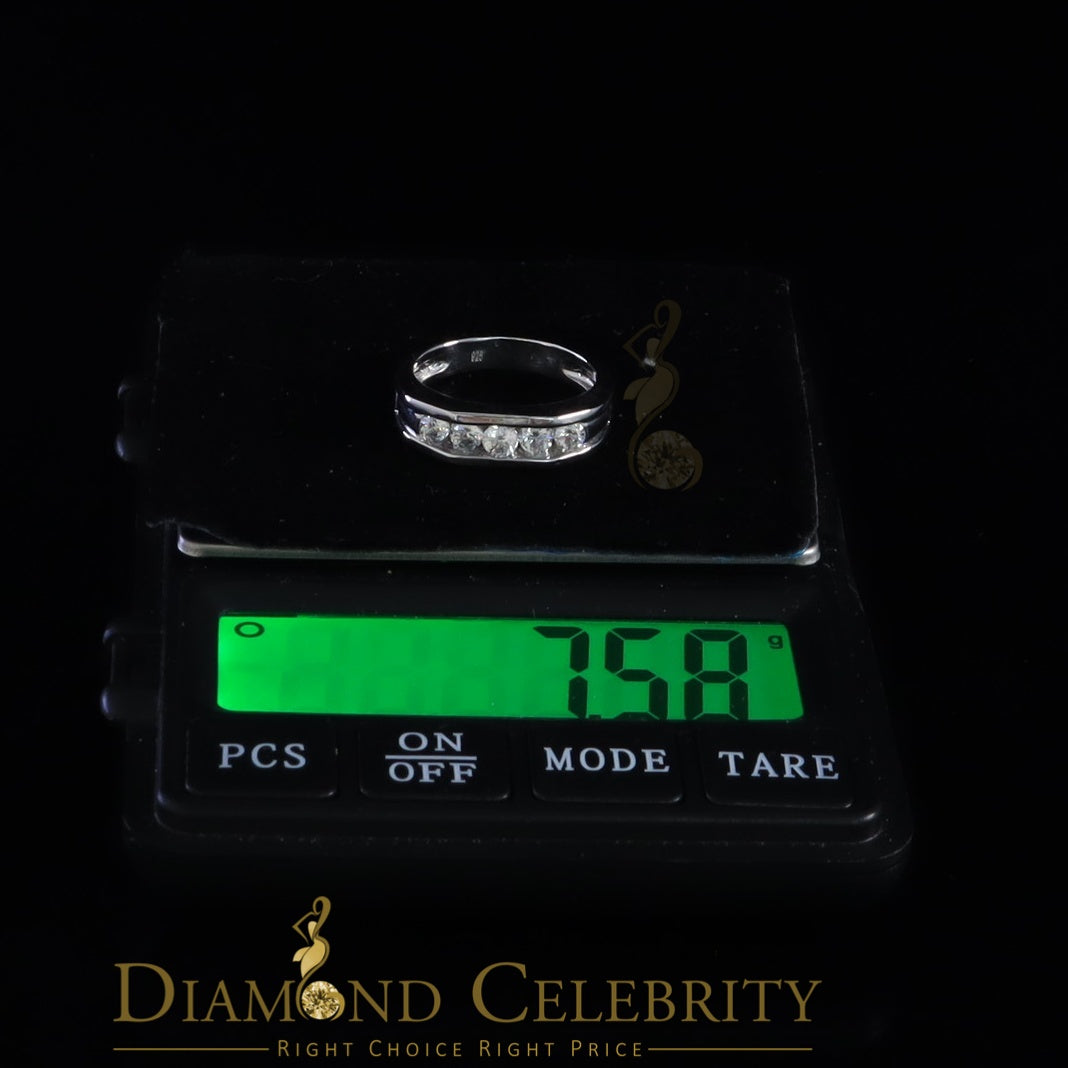 DiamondCelebritees Sterling Silver 925 White 1.0ct Cubic Zirconia Men's Ring Size 11