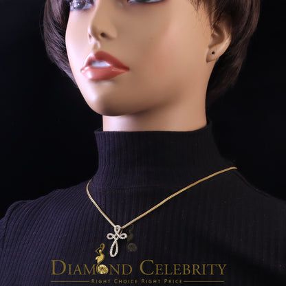DiamondCelebritees Diamond Celebrity Yellow Sterling Silver Fashion Pendant 3.41ct Cubic Zirconia