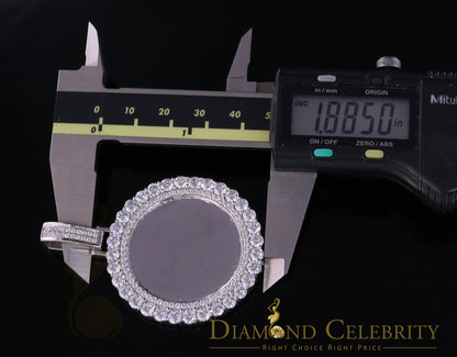 DiamondCelebritees White Charm 925 Sterling Silver Round Shape Pendant with15.09ct Cubic Zirconia