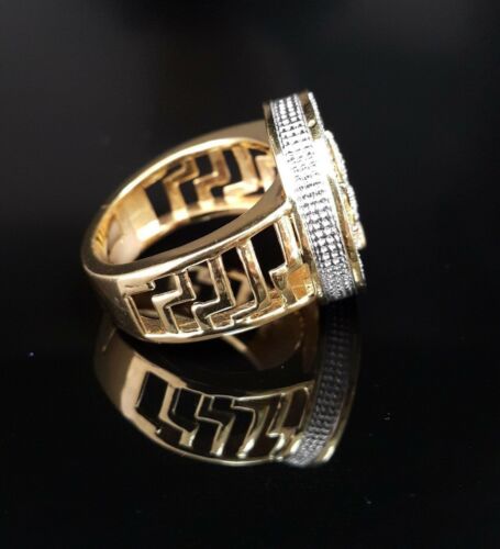 0.40ct Diamond with. Yellow Silver Round Mens's Adjustable Ring From SZ 10 to 12