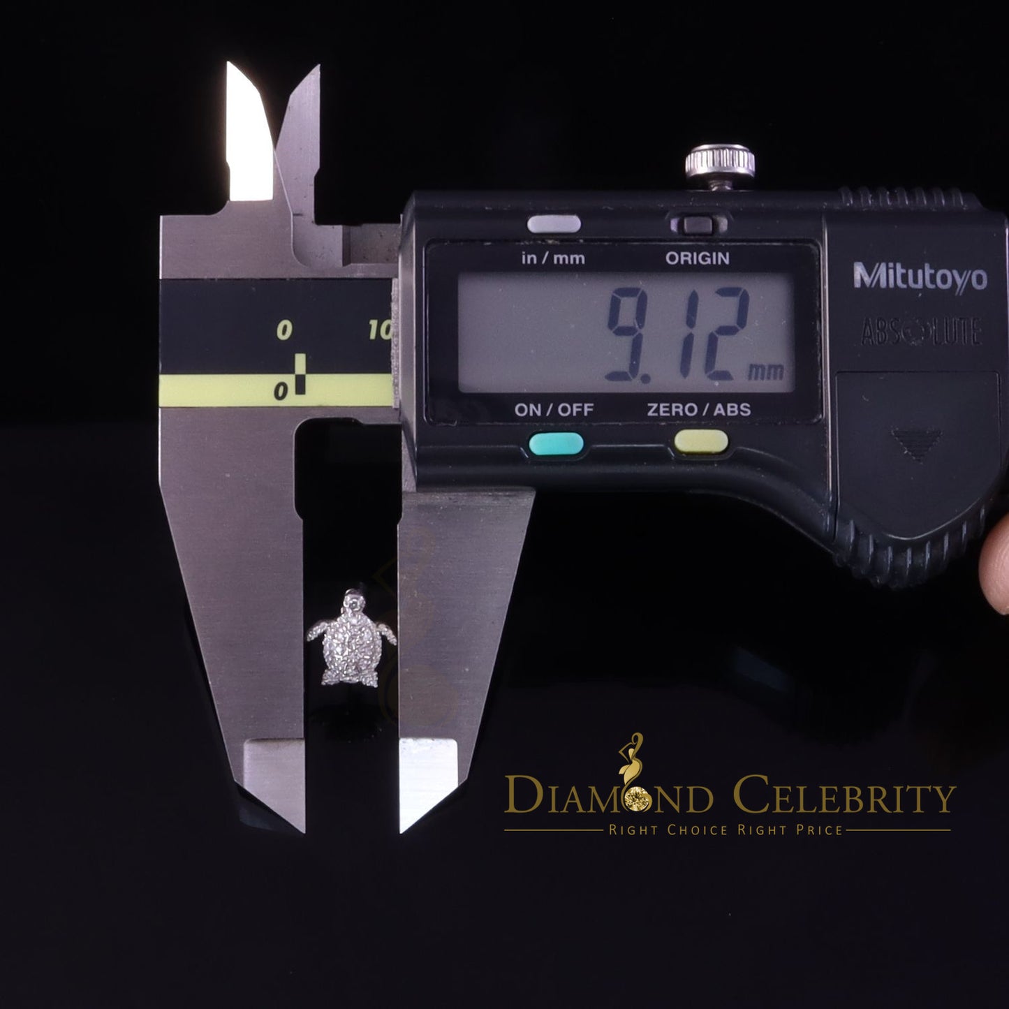 DiamondCelebritees  925 Sterling White Silver 0.50ct Cubic Zirconia Turtle Earrings Women & Men's