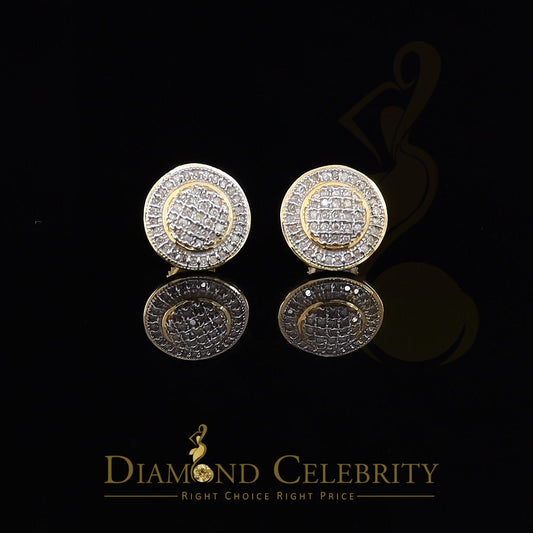 DiamondCelebritees 0.25ct Diamond 925 Sterling Silver Yellow For Men's / Women's Round Earrings